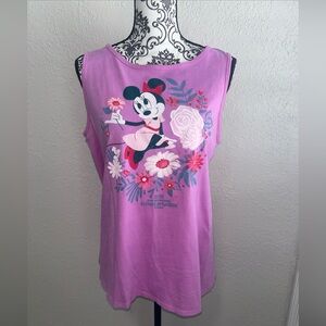 Disney Parks  Epcot Flower & Garden Festival 2019 Passholder Pink Tank Top Sz L
